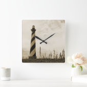 Kap Hatteras Leuchtturm Quadratische Wanduhr (Zuhause)