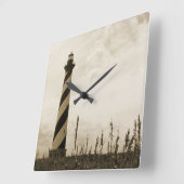 Kap Hatteras Leuchtturm Quadratische Wanduhr (Winkel)