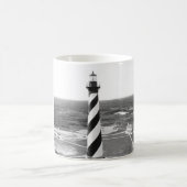Kap Hatteras Leuchtturm-Schwarzweiss-Foto Kaffeetasse (Mittel)