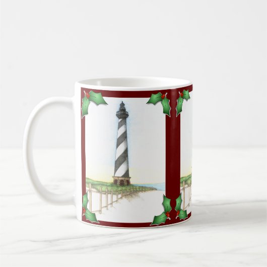 Kap Hatteras Leuchtturm Weihnachten Kaffeetasse (Links)