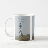 Kap Hatteras Leuchtturm Weihnachtsgrüße Tasse (Links)