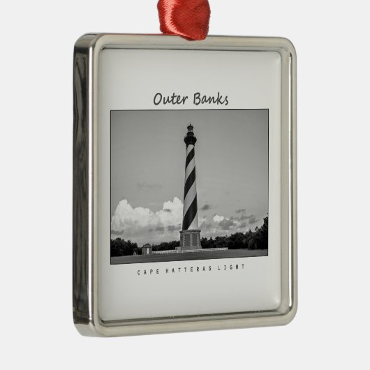 Kap Hatteras Licht Silbernes Ornament (Rechts)