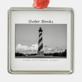 Kap Hatteras Licht Silbernes Ornament (Vorne)