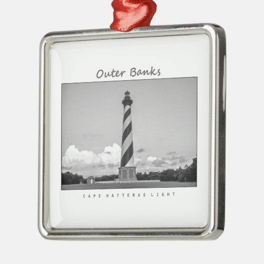 Kap Hatteras Licht Silbernes Ornament (Links)