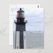 Kap Henry Lighthouse mit Schiff Postkarte (Vorne/Hinten)