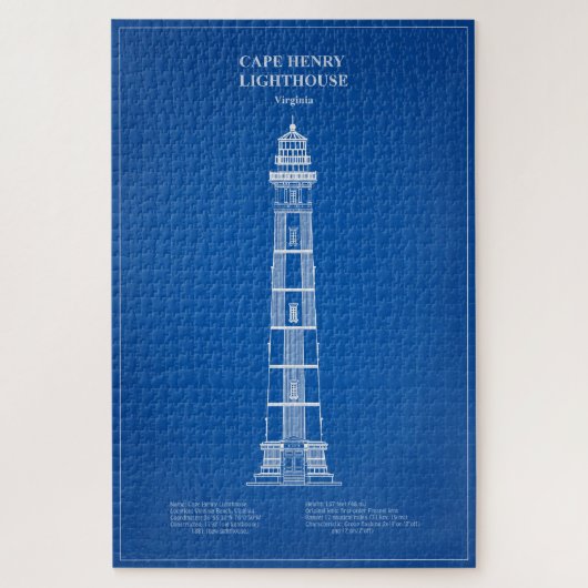 Kap Henry Lighthouse - Virginia - AD Puzzle (Vertikal)