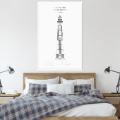 Kap Henry Lighthouse - Virginia - BD Leinwanddruck (Insitu (Schlafzimmer))
