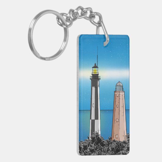 Kap Henry Lighthouse Virginia Chesapeake Bay Schlüsselanhänger (Vorderseite links)
