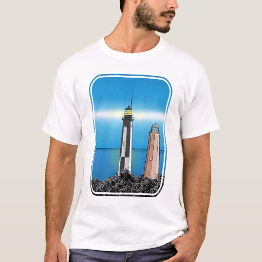 Kap Henry Lighthouse Virginia Chesapeake Bay T-Shirt (Vorderseite)