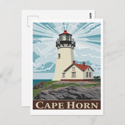 Kap Horn Leuchtturm, Chile Postkarte (Vorne/Hinten)