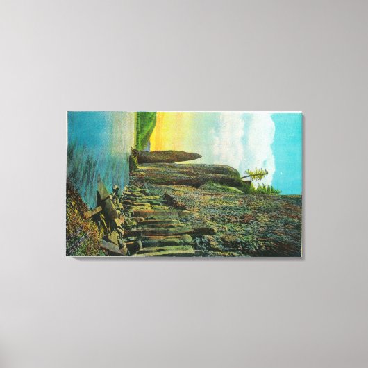 Kap Horn und Felsen Cigar auf dem Columbia River Leinwanddruck (Vorderseite)