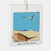 Kap-Kabeljau, MA Horseshoe Crab Sea Gull Beach Keramikornament (Rechts)
