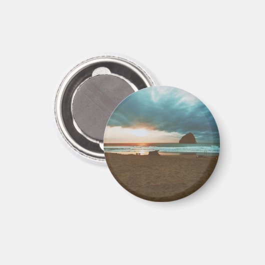 Kap Kiwanda - Pazifikstadt - ODER Magnet (Vorderseite/Rückseite)