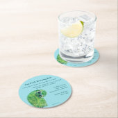 Kap-korallenroter grabender Eulen-Untersetzer Runder Pappuntersetzer (Vor Ort)