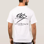Kap-korallenrotes Rudersport-Verein-T-Shirt T-Shirt (Rückseite)