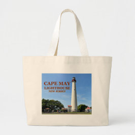 Kap Mai Leuchtturm, New Jersey Tote Bag Jumbo Stoffbeutel