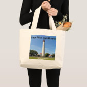 Kap Mai Leuchtturm, New Jersey Tote Bag Jumbo Stoffbeutel (Vorderseite (Produkt))