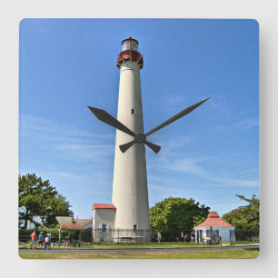 Kap. Mai Leuchtturm, New Jersey Wall Clock Quadratische Wanduhr