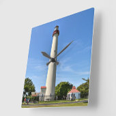 Kap. Mai Leuchtturm, New Jersey Wall Clock Quadratische Wanduhr (Winkel)