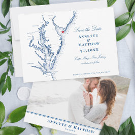 Kap Mai New Jersey Chesapeake Bay Elegante Karte