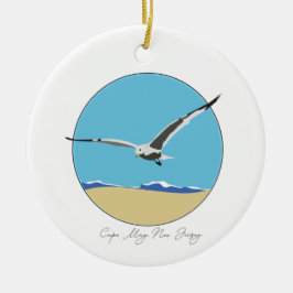 Kap Mai, New Jersey Sea Gull am Strand Keramik Ornament