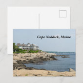 Kap Neddick in Maine Feiertagspostkarte (Vorne/Hinten)