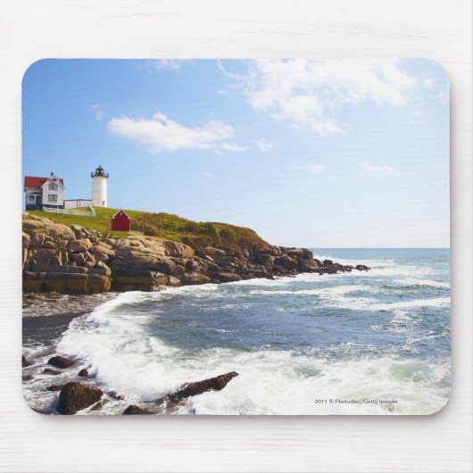 Kap Neddick "Klumpen-" Leuchtturm in Maine Mousepad (Vorne)