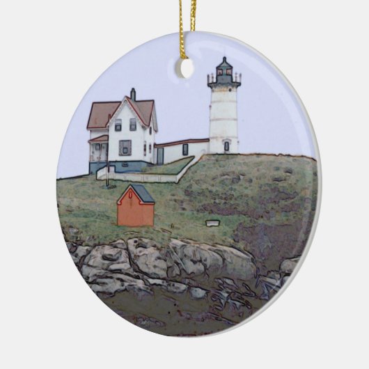 Kap Neddick Klumpen Lghthouse Maine Keramikornament (Links)