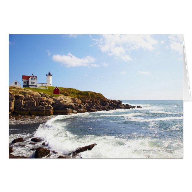 Kap Neddick 'Nubble' Leuchtturm in Maine (Vorderseite (Horizontal))