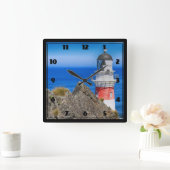 Kap Palliser Neuseeland Leuchtturm Quadratische Wanduhr (Zuhause)