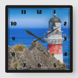 Kap Palliser Neuseeland Leuchtturm Quadratische Wanduhr