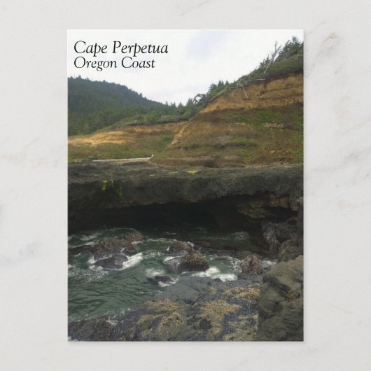 Kap Perpetua, Küste von Oregon Postkarte (Vorderseite)