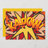 KAP-POW Ihre Nachricht Sprechblase Spaß Retro Ankündigung (Vorne/Hinten)