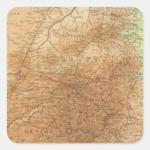 Kap-Provinz, Transvaal, Ostabschnitt Quadratischer Aufkleber