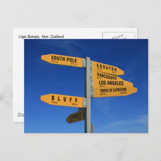 Kap Reinga, Neuseeland Postkarte (Vorne/Hinten)