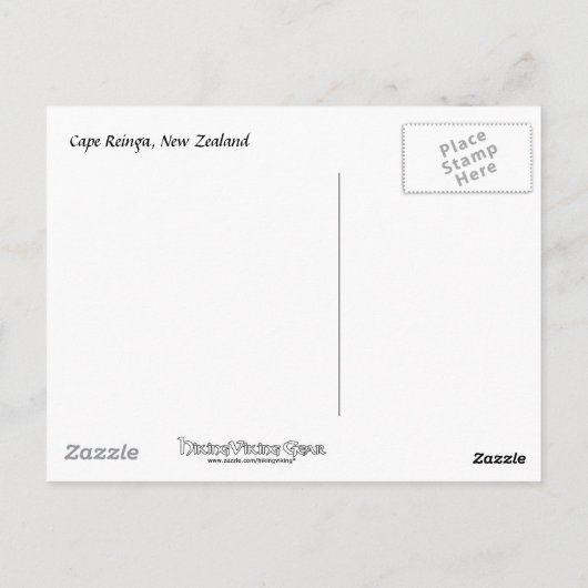 Kap Reinga, Neuseeland Postkarte (Rückseite)