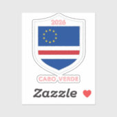 Kap Verde 2026 Weltmeisterschaft Aufkleber (Blatt)