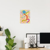 Kap Verde Badja Tanz Abstracte Illustration Poster (Heimbüro)