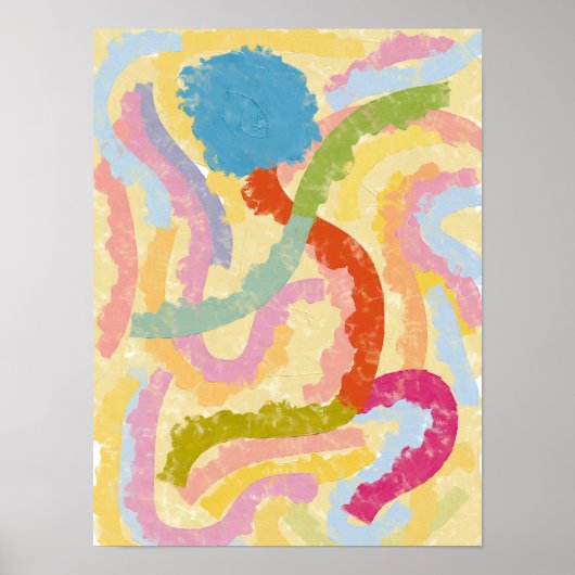 Kap Verde Badja Tanz Abstracte Illustration Poster (Vorne)