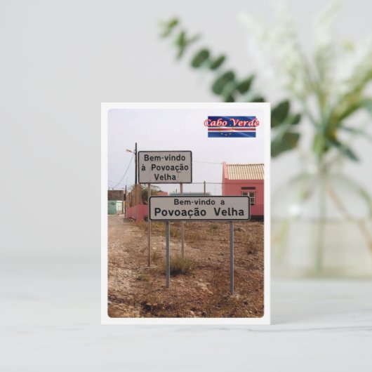 Kap Verde - Begrüßungszeichen - Postkarte (Stehend Vorderseite)