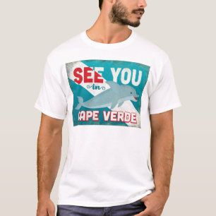 Kap Verde Dolphin - Retro Vintage Travel T-Shirt