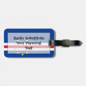 Kap Verde Easy ID Persönliche Flagge Gepäckanhänger (Rückseite horizontal)