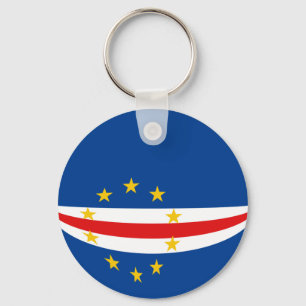 Kap Verde Fisheye Flag Schlüsselanhänger