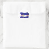 Kap-Verde-Flag-Aufkleber Runder Aufkleber (Tasche)