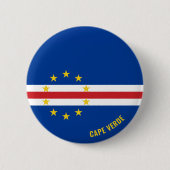 Kap Verde Flag Charming Patriotic Button (Vorderseite)