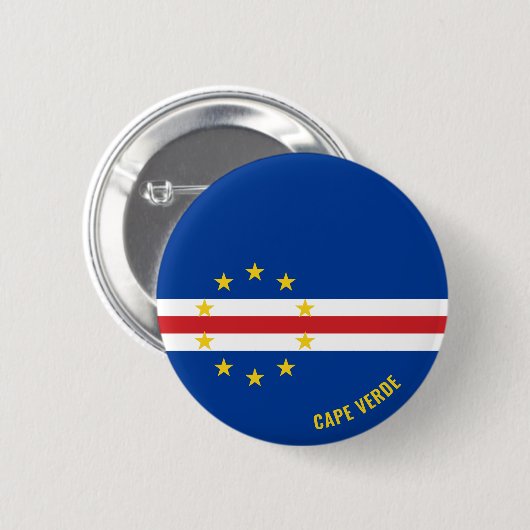 Kap Verde Flag Charming Patriotic Button (Vorne & Hinten)