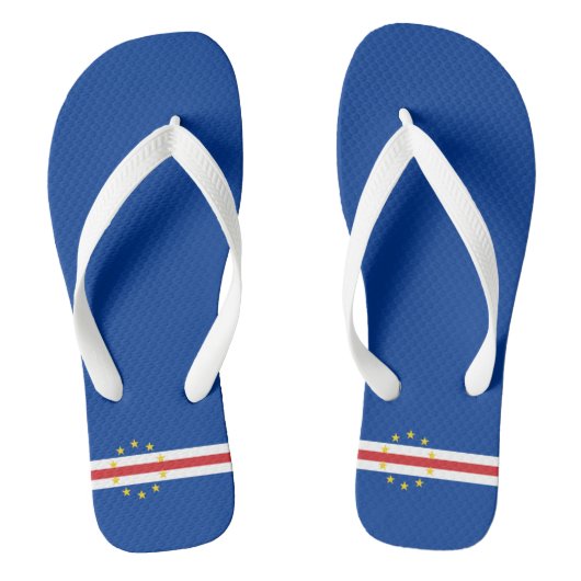 Kap Verde Flag Erwachsene Flip Flops Breitband Badesandalen (Fußbett)