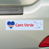 Kap Verde Flag Herz + Karte Autoaufkleber (Auf Auto)