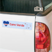 Kap Verde Flag Herz + Karte Autoaufkleber (Auf Lkw)