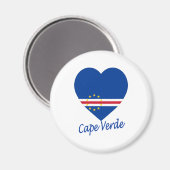 Kap Verde Flag Herz Magnet (Vorderseite/Rückseite)